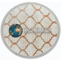 Турецкий ковер Tajmahal 05721 Крем-золотой круг